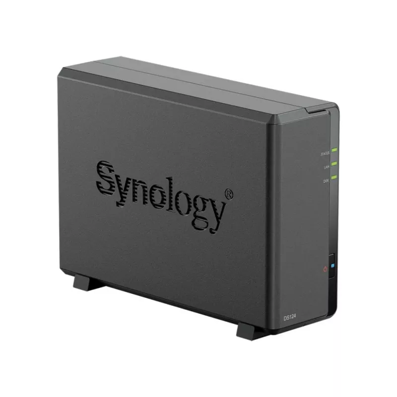 Synology DiskStation DS124 NAS-server/mäluseade Lauaarvuti Ethernet LAN Must RTD1619B