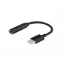 Kaabliadapter SAVIO AK-35/B USB Type‑C (3.1) isane 3,5 mm emasele, must
