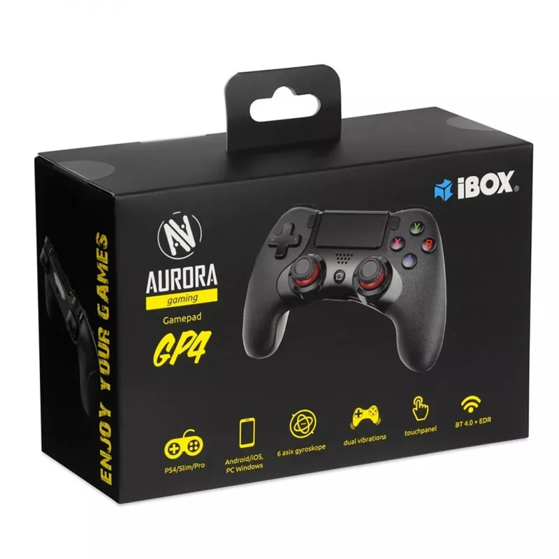 IBox IGP4 mängukontroller must Bluetooth Analoog/Digitaal Android, PC, PlayStation 4, iOS