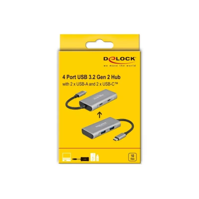USB Jaotur DeLOCK Väline USB 10 Gbps USB-C Jaotur 63260