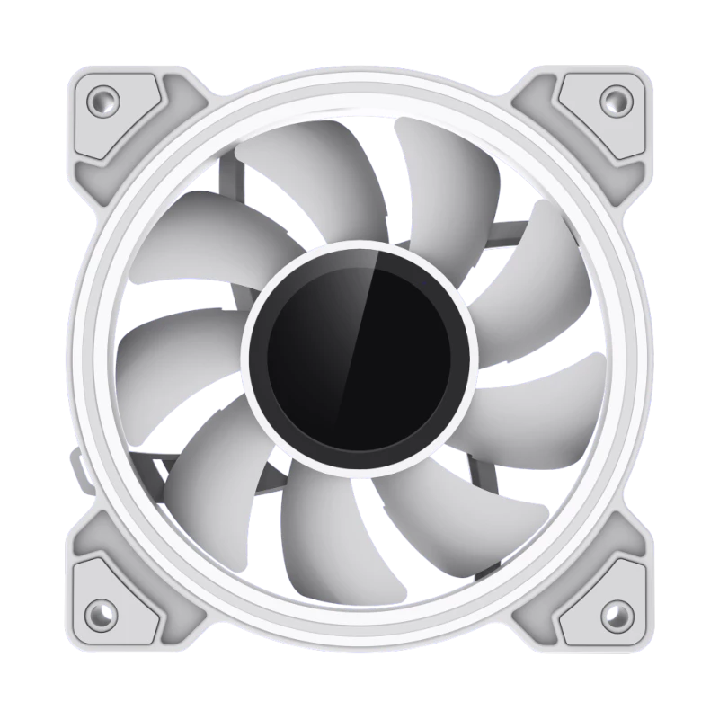 Gamemax | Korpusventilaator | DUAL RING INFINITY | Valge