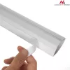 Kaabli painduv toru MACLEAN MCTV-575 põrandale, valge, 1,5 m, laius 43 mm, kõrgus 2,3–3,2 cm