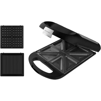 Cecotec võileivagrill | Rock'nToast Family 3in1 | 1500 W | 3 plaati | Must