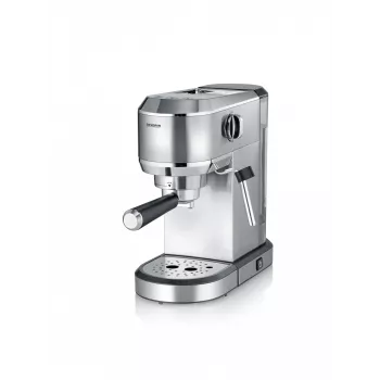 Espressomasin SEVERIN Newspresa KA 5997 — poolautomaatne, 1 L veepaak, 1350 W, kohviveski, must/harjatud teras/kroom
