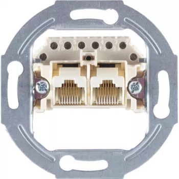 Seinasisene ühenduspistikupesa ShiverPeaks S/CONN maximum connectivity 2x 8/8 paralleelselt ilma katteta süvistatavaks paigalduseks (74231-1)