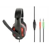 Juhtmega mänguri peakomplekt GEMBIRD GHS-03 — 20–20000 Hz, 2 m kaabel, 250 g, must/punane