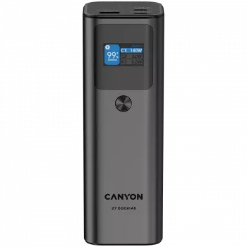 Canyon PB-2010 - Powerbank - Li-Pol - 27 000 mAh - Digitaalekraan - 2xUSB-C + 1xUSB-A - Toide
