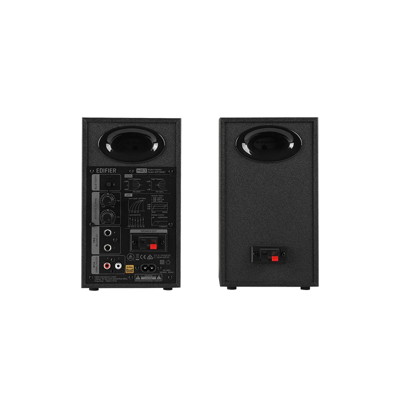Edifier MR3 Mustad aktiivsed stuudiomonitorkõlarid | 18W x 2 W | Bluetooth | ≥ 85 dB | Juhtmevaba ühendus