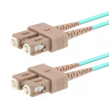 Fiiberoptiline kaabel LOGON AL5SCSC25I/3I OM3 25 m SC–SC 50 µm täisdupleks Aqua