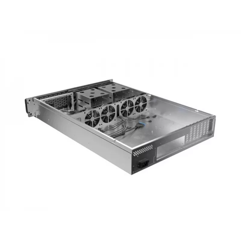 Rack Chassis Lanberg SC01-6502-12B 2U Must 7 Ventilaatorit