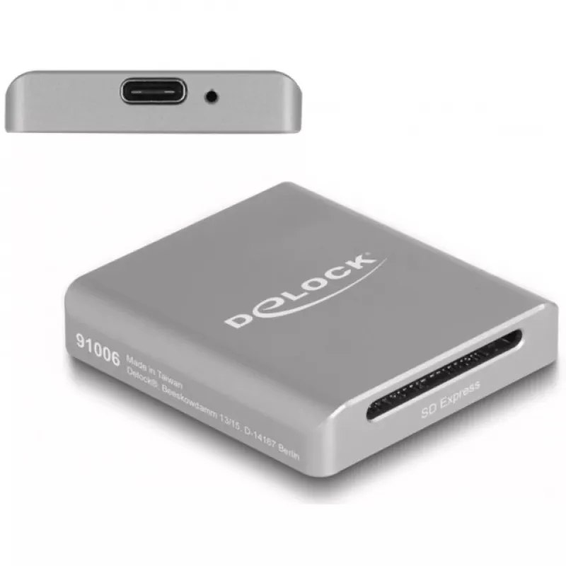 DeLOCK 91006 kaardilugeja hall SD USB USB-C 10000 Mbit/s