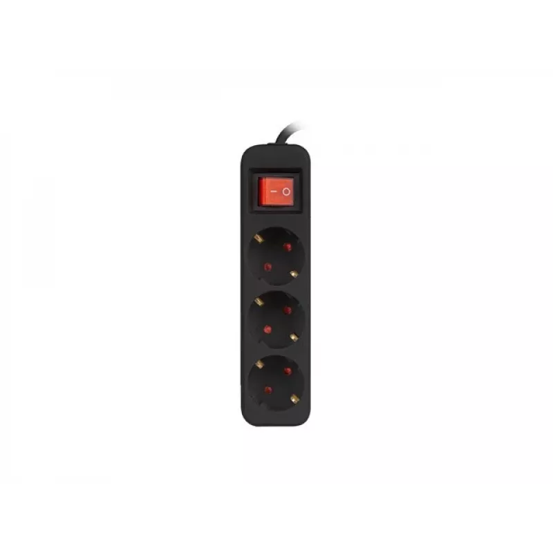 Pikendusjuhe Lanberg PS1-03F-0150-BK 1,5 m 3 vahelduvvoolu pistikupesa Siseruumides Must