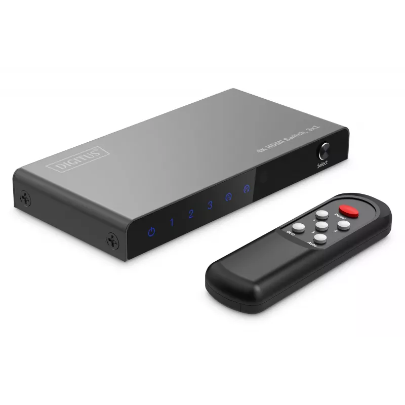 Digitus 4K HDMI Switch 3x1 Metal Must 18 Gbit/s