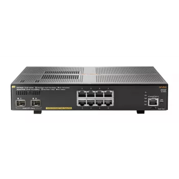 Hewlett Packard Enterprise HPE Aruba 2930F 8G PoE+ 2SFP+ - Switch - L3 - hallatav - 8 x 10/100/1000 (PoE+) + 2 x 1 Gigabit/10 Gigabit SFP+ (üleslüli) - riiulipaigaldus - PoE+ (125