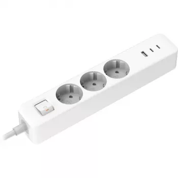 Pikendusjuhe Xiaomi BHR07UKEU — 3 vahelduvvoolu pistikupesa, tüüp F, 250 V, 1,4 m kaabel, valge