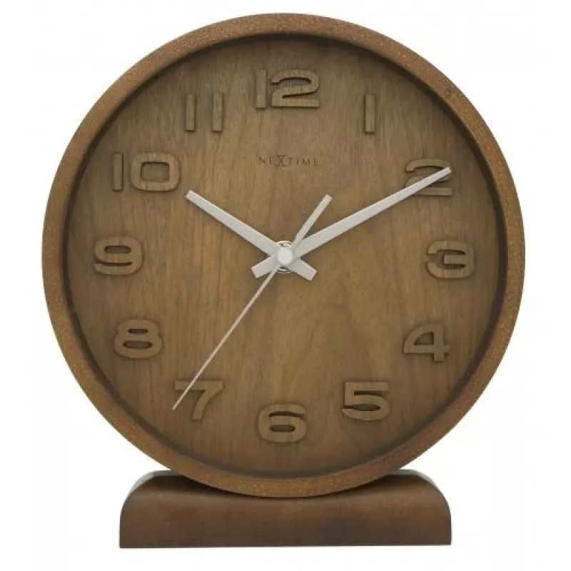NeXtime kell 5192gs Wood Wood Small, 22x20 cm, seinakell, puit, hall