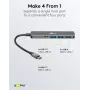 Goobay õhuke 4-Port USB-Hub USB-C to/USB-A 5 Gbit/s - -Plug USB 3.2> (79158)