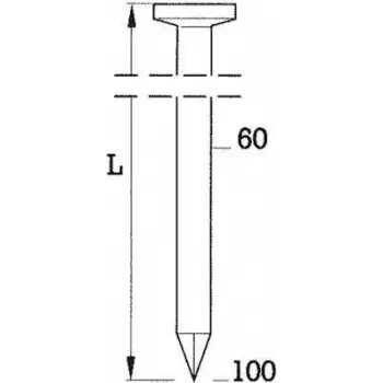BeA ümarapeaga nael R20 3,1×90 mm, lint, must sile viimistlus, pakis 3000 tk