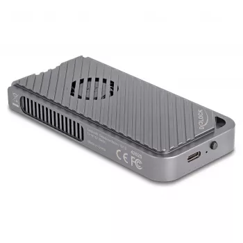 SSD-korpus DELOCK 42025 1 × M.2 jaoks (PCIe, USB4 Gen4, USB-C) Hall, alumiinium