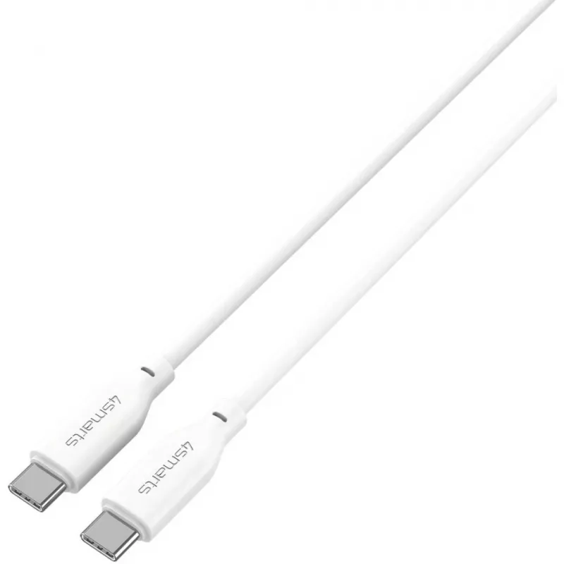 4smarts USB-C / USB-C silikoonkaabel High Flex 60W 1,5m valge