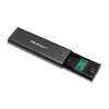 SSD-korpus QOLTEC 50312 Must ühele M.2 SATA kettale, USB USB-C (USB 2.0 / 3.2 Gen 1)