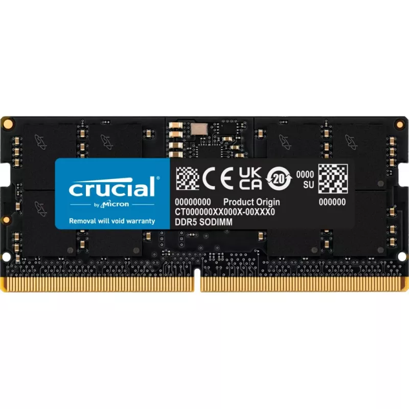 Crucial CT24G56C46S5 DDR5-5600 24 GB SO-DIMM mälu, CL46