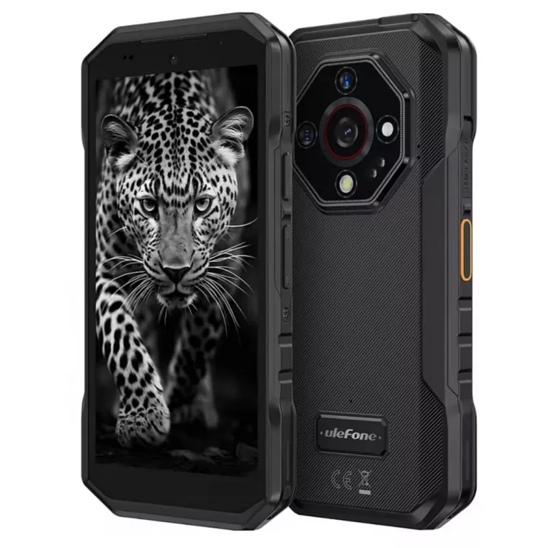 Nutitelefon UleFone Armor X32 – 5,65 tolli (14,3 cm), Android 14, 6 GB muutmälu, 128 GB, 48 MP kolmikkaamera, 5500 mAh, IP68/IP69K, kahe SIM-kaardiga, must