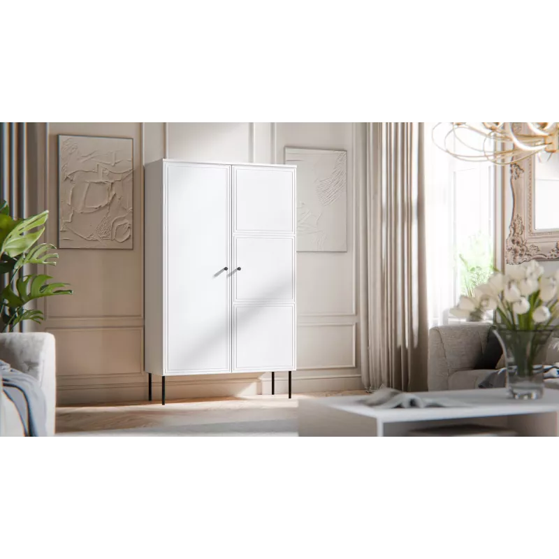 Vitriinkapp cama meble PALAZZO BIS 1000×390×1660 mm valge matt