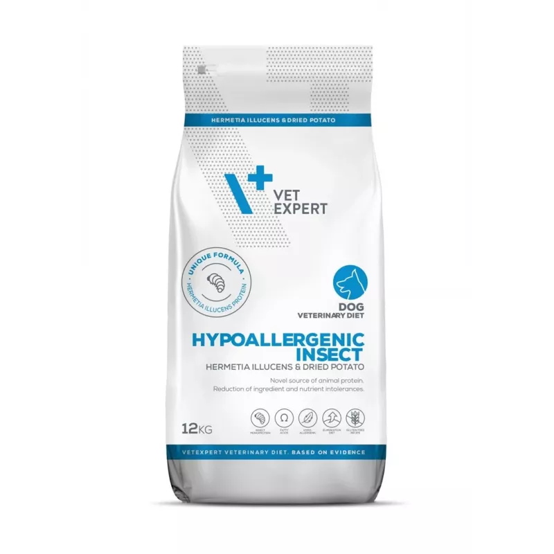 VET EXPERT Veterinary Diet Hypoallergenic Insect Dog - kuiv koeratoit - 12 kg