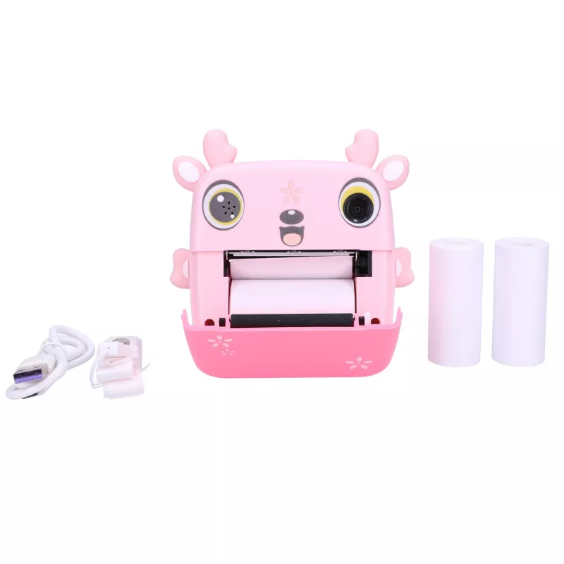 Extralink Set | Termoprinter EPP-005 Roosa + Termopaber 3 rulli | kollakaspruun