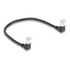 DeLOCK RJ45 võrgukaabel Cat.6A S/FTP õhuke 90° allapoole 0,25 m must