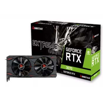 Graafikakaart BIOSTAR GeForce RTX 3070 8 GB GDDR6, 256-bitine, PCIe 4.0