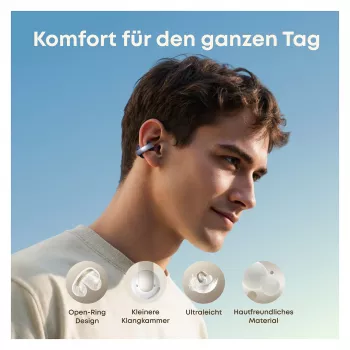 ANKER Soundcore AeroClip sinised avatud kõrvaklambriga kõrvaklapid Hi-Res heli LDAC NC IP55 AI-toega kõned
