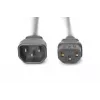 Digitus ASSMANN - toite pikenduskaabel - IEC 60320 C14 toite IEC 60320 C13 - AC 250 V - 1,2 m - Vormitud - Must (AK-440201-012-S)