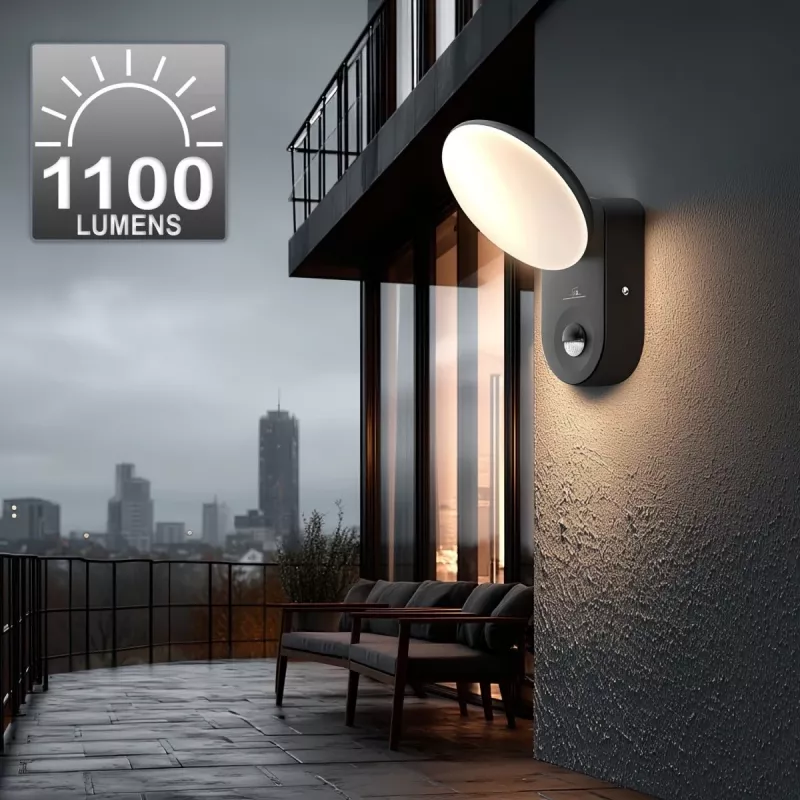Seinavalgusti MACLEAN MCE367 LED koos PIR-anduriga, välistingimustes kasutatav LED-seinavalgusti liikumisanduriga