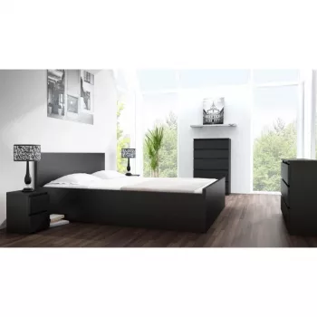 Öökapi pealmine e-pood M2 CZERŃ, 2 sahtlit, must, 300×300×400 mm