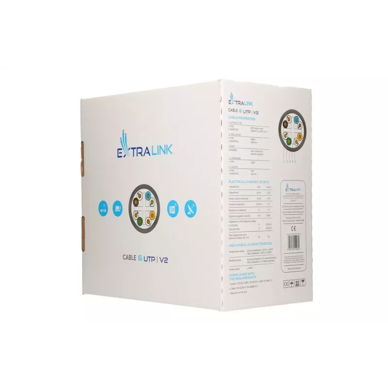Keerdpaarkaabel Extralink CAT6 UTP V2 Indoor 305M