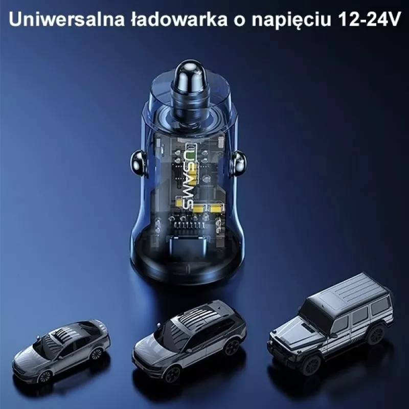 Autolaadija usams CC164CC01 30W koos 1×USB-A ja 1×USB-C kiirlaadimiseks