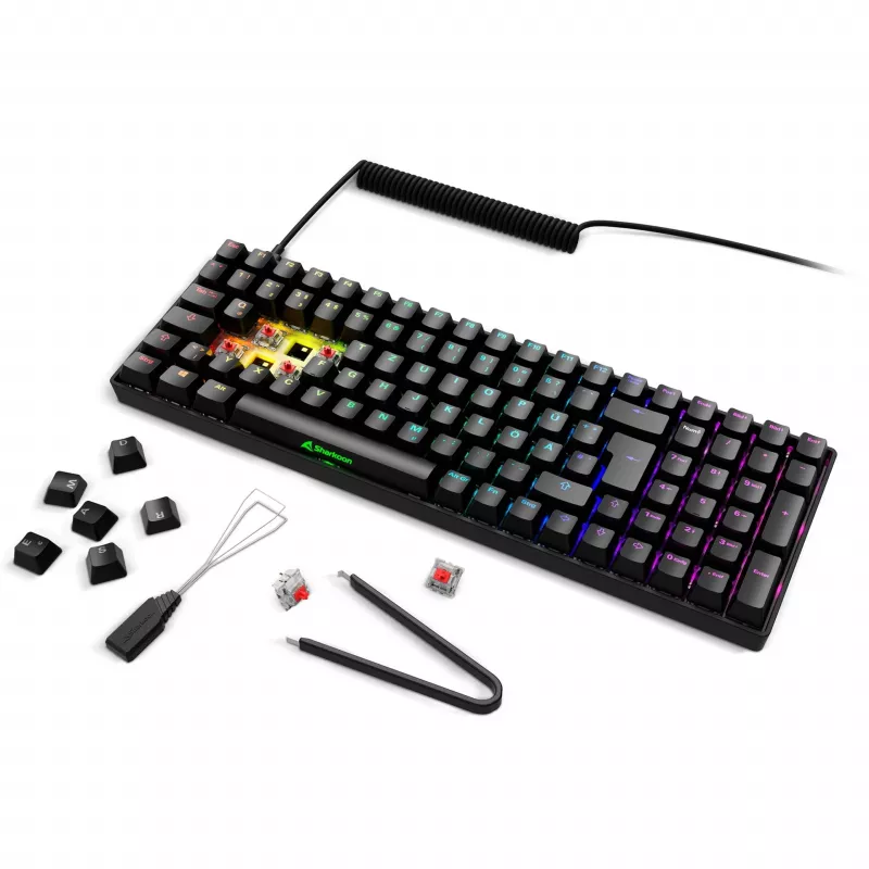Sharkoon SGK50 S2 klaviatuur Gaming RF Wireless QWERTZ Saksa