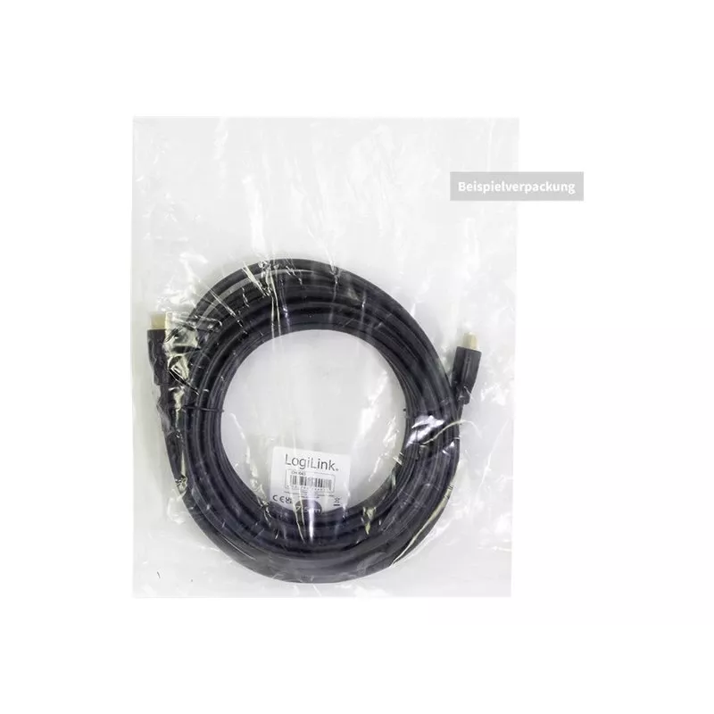 LogiLink CH0053 HDMI-kaabel Must 10m 4K UHD HDMI-a Pistik HDMI-a Pistiku külge