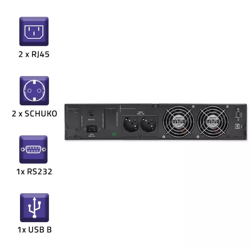 UPS QOLTEC 53946 Line Interactive 2 kVA katkematu toiteallikas