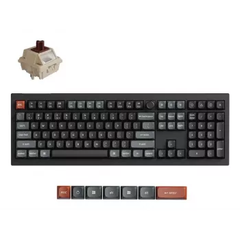 Mehaaniline täissuuruses klaviatuur Keychron V6 Ultra 8K — QWERTY, Bluetooth, RGB, must