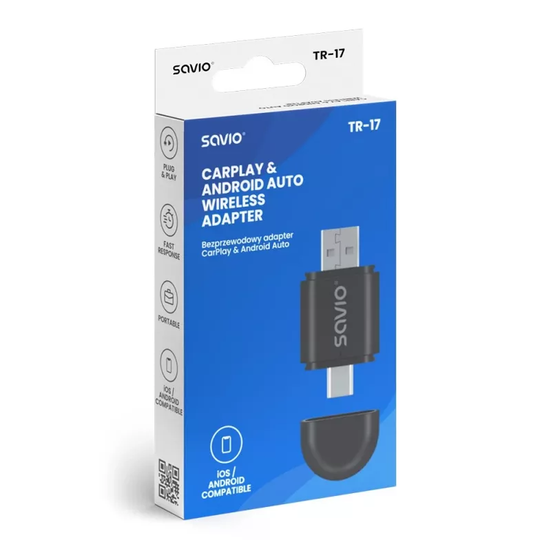 Juhtmevaba heli edastaja Savio TR-17 Bluetooth USB 10 m Must