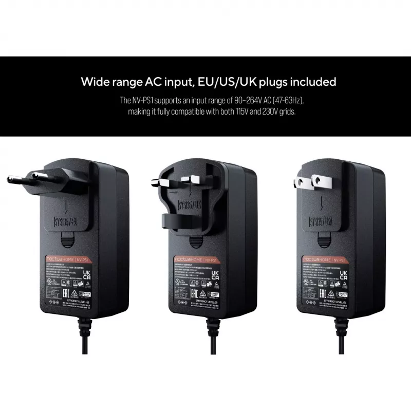 Toiteadapter siseruumidesse Noctua NV-PS1 90-264V passiivjahutusega must