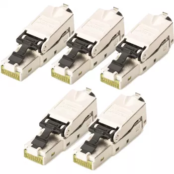 Digitus CAT 6A Field Termination Plug STP 5 tk RJ-45 Meessoost Hõbedane