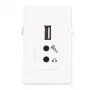 USB2.0+2x Mini Jack moodul Garbot BN4900-USB A+2XJ, valge, 20 cm