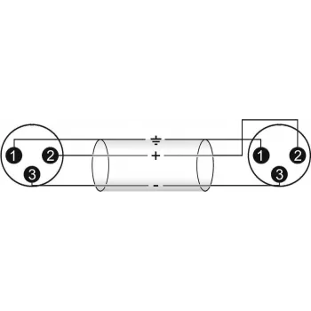 Audio Kaabel Omnitronic 3022075A 0,2m XLR 3-kontaktiline Must