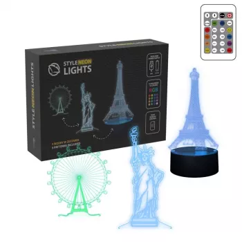 Manta SNL125RGB RGB 3D hoone dekoratiivne LED-lamp