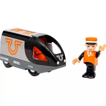 Reisirong BRIO 63604700 oranž-must, puidust mängurongikomplekt, ühilduv BRIO rööbastega