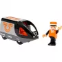 Reisirong BRIO 63604700 oranž-must, puidust mängurongikomplekt, ühilduv BRIO rööbastega